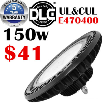 factory lighting high bay light ufo high bay UL/ ETL/ DLC/ CE certified 5 years warrnaty